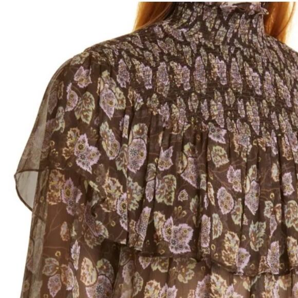 NWT New cinq a sept Drew Georgette Top Size S - Picture 4 of 10